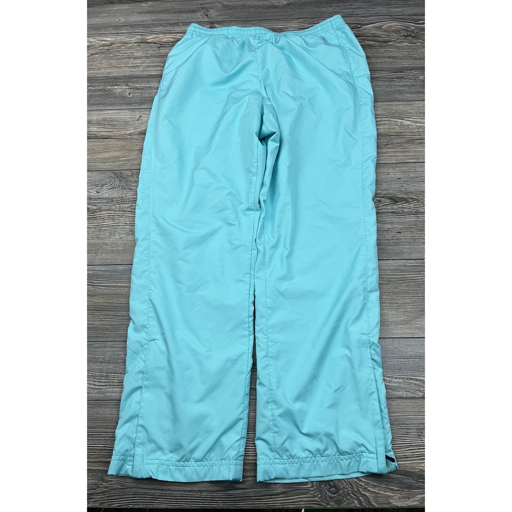 Lands End Women's Blue‎ Wind Pants Size Large Pull-On Mesh Lined Elastic Waist